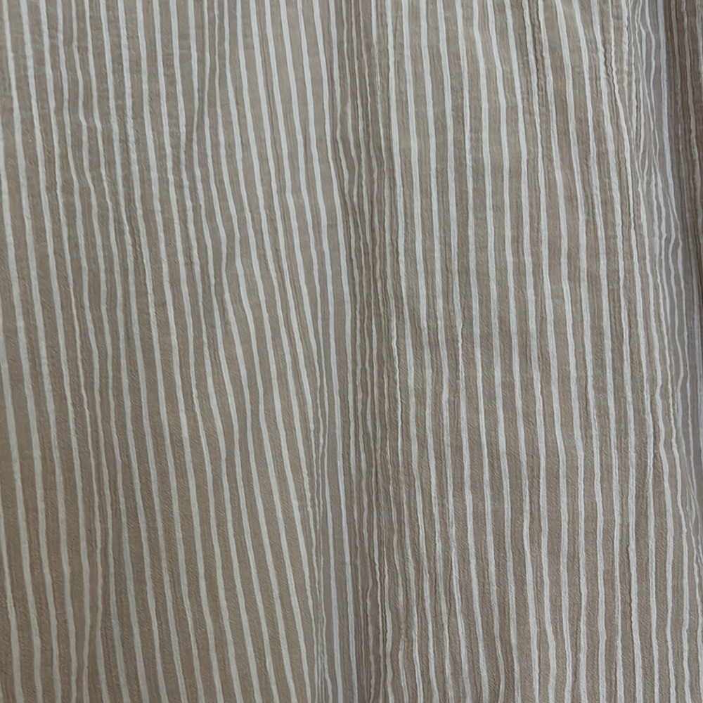 H&M Womens Beige Striped Button-Down Shirt - Picture 5 of 7